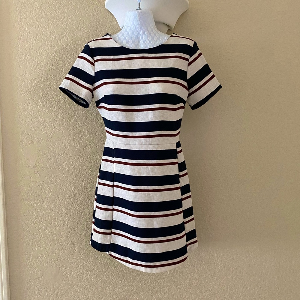Nautical Striped Mini Dress, size S